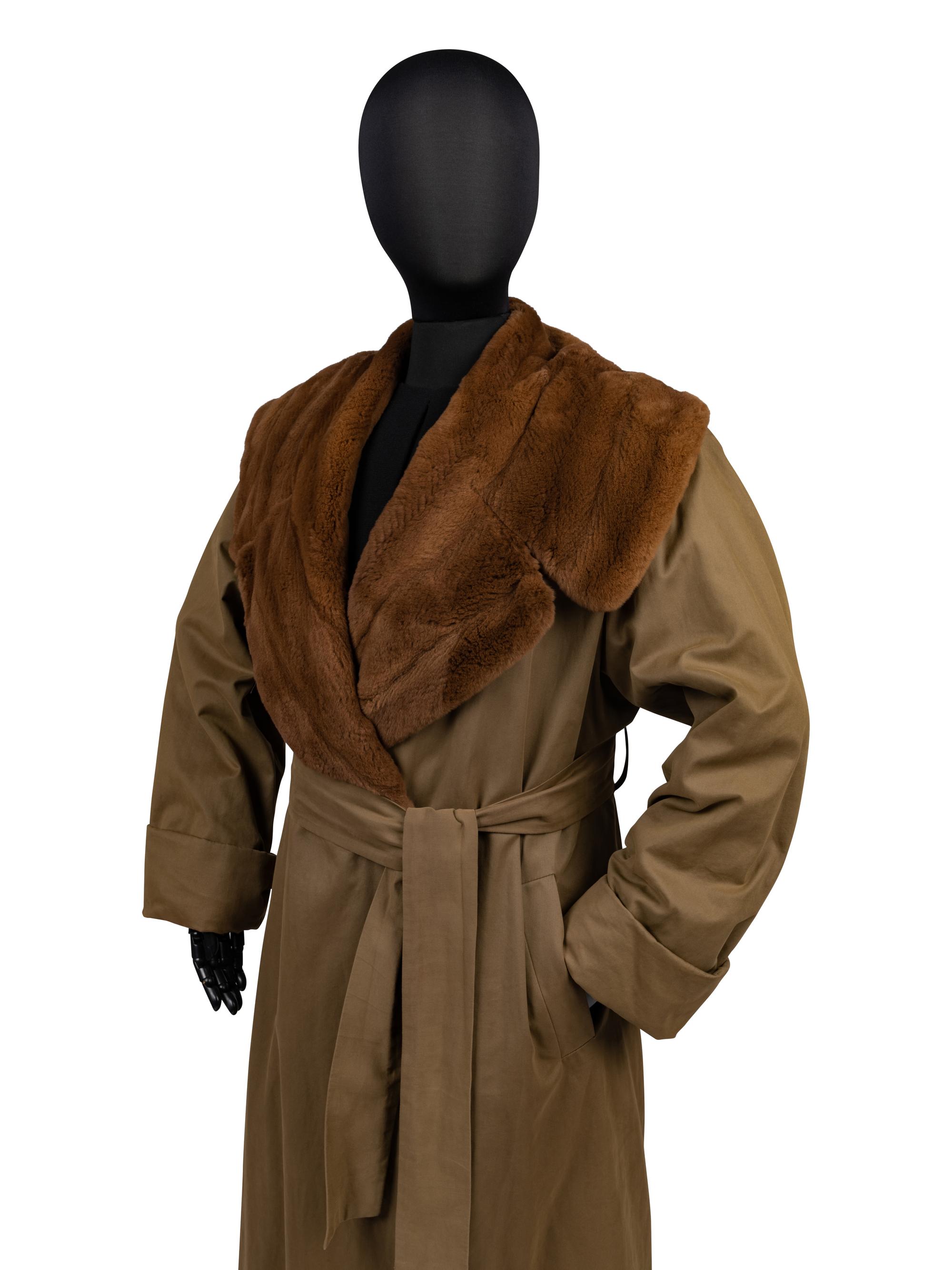 Jil Sander Fur Trimmed Coat, 1990s