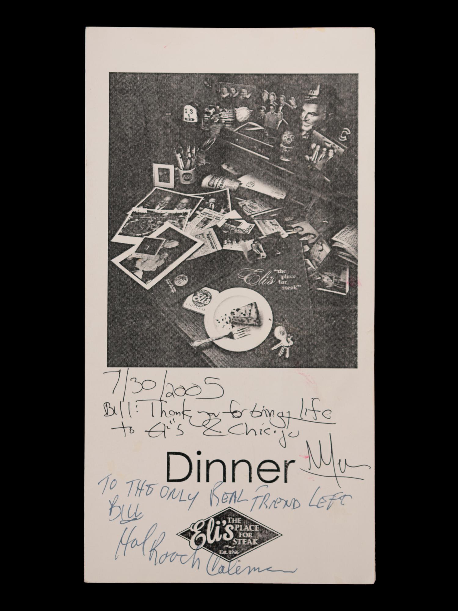 (History) A group of menus from various famous restaurants, comprising: