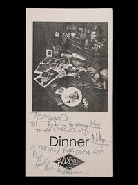 (History) A group of menus from various famous restaurants, comprising: