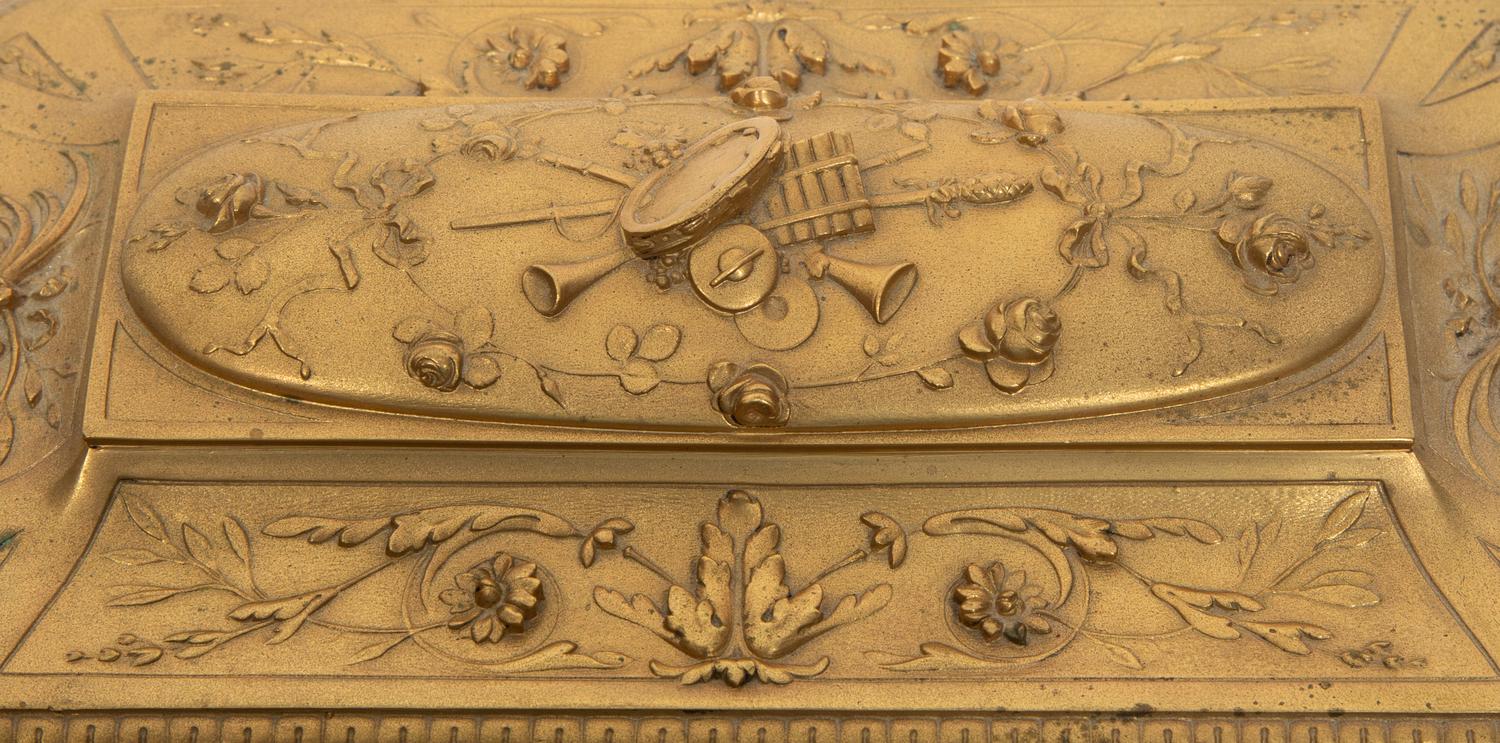 A French Gilt Bronze Jewelry Casket