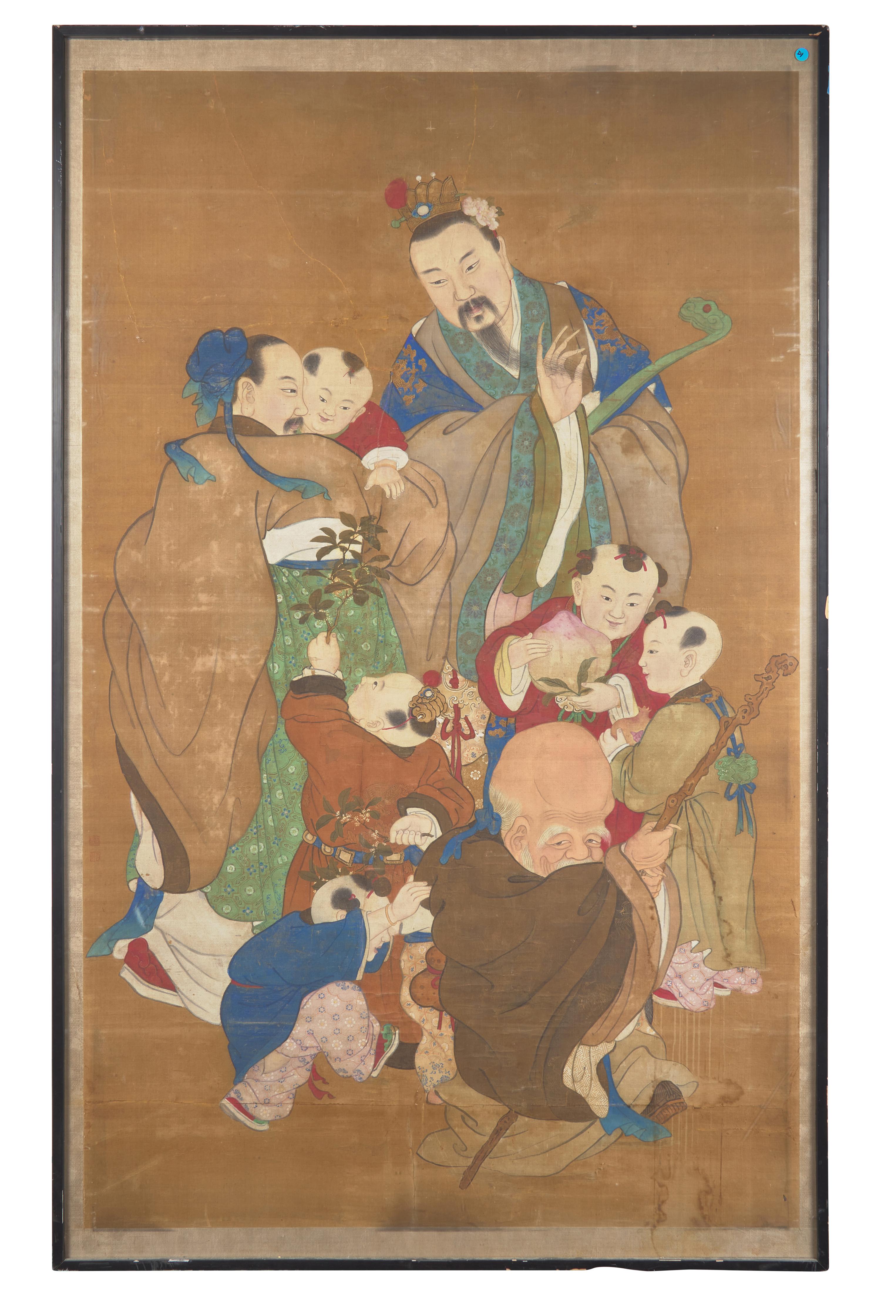 A Chinese 'Immortals' Painting, 19th Century 清 神仙像