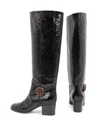 Unworn Chanel Black Leather Boots, 2013
