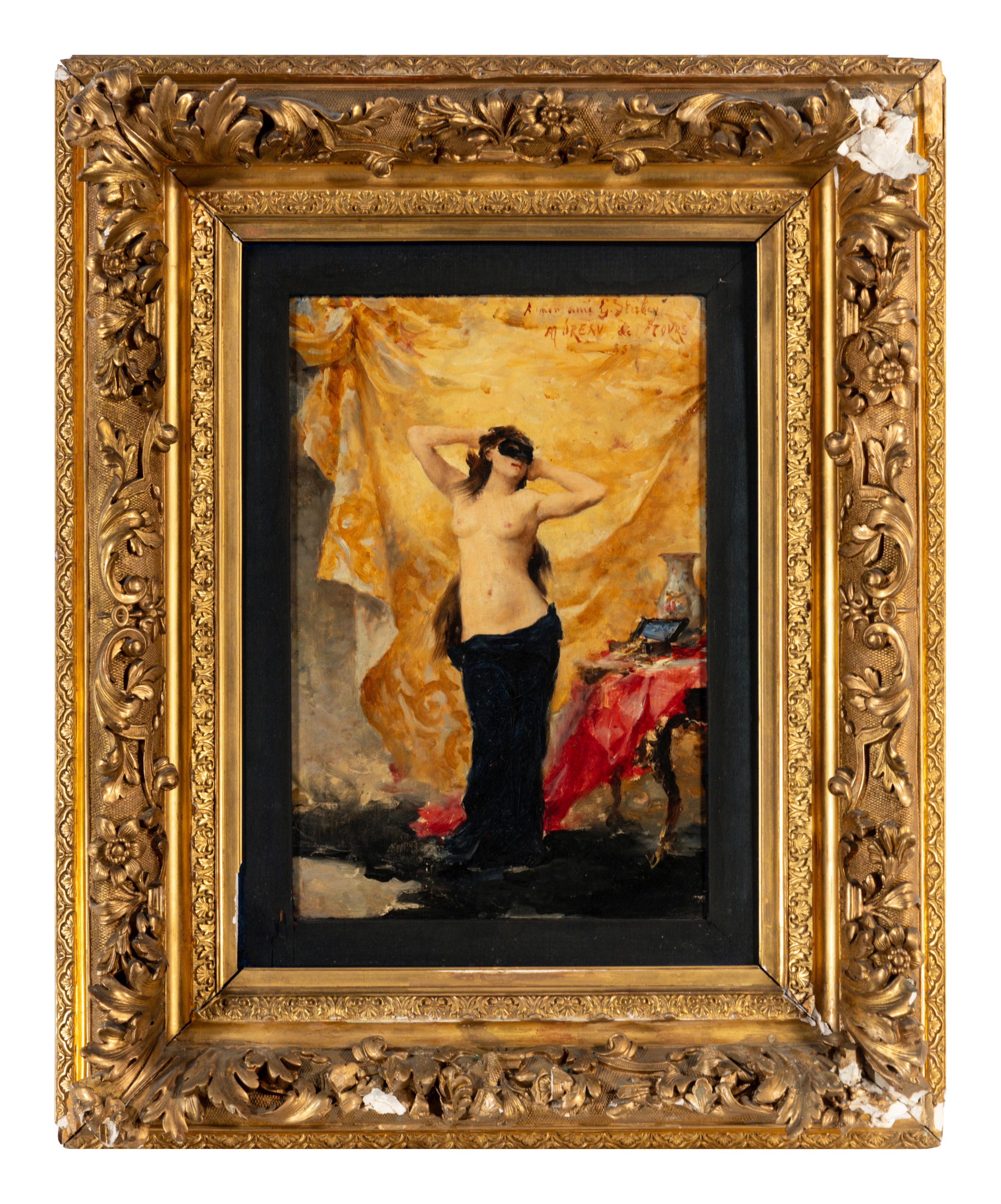 Jeune femme masquée , 1883
