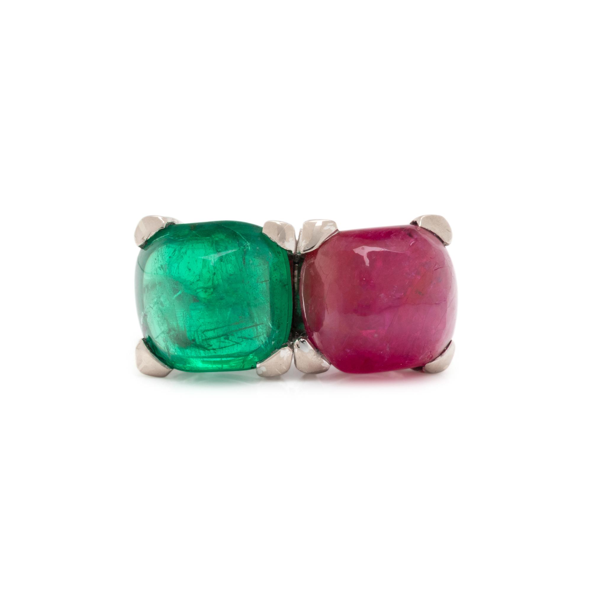 RUBY AND EMERALD RING