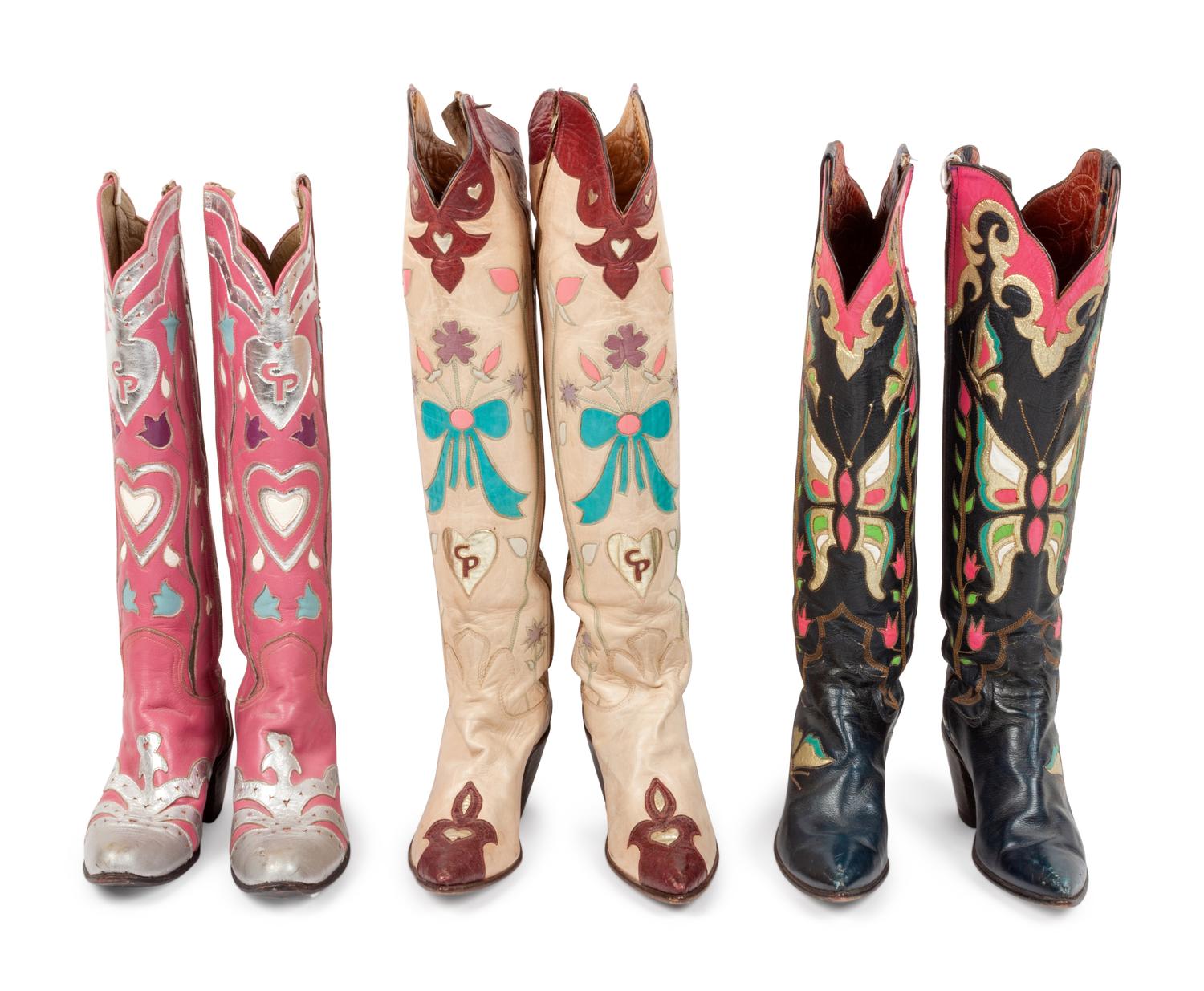 Three Pairs Women's Cowboy Boots