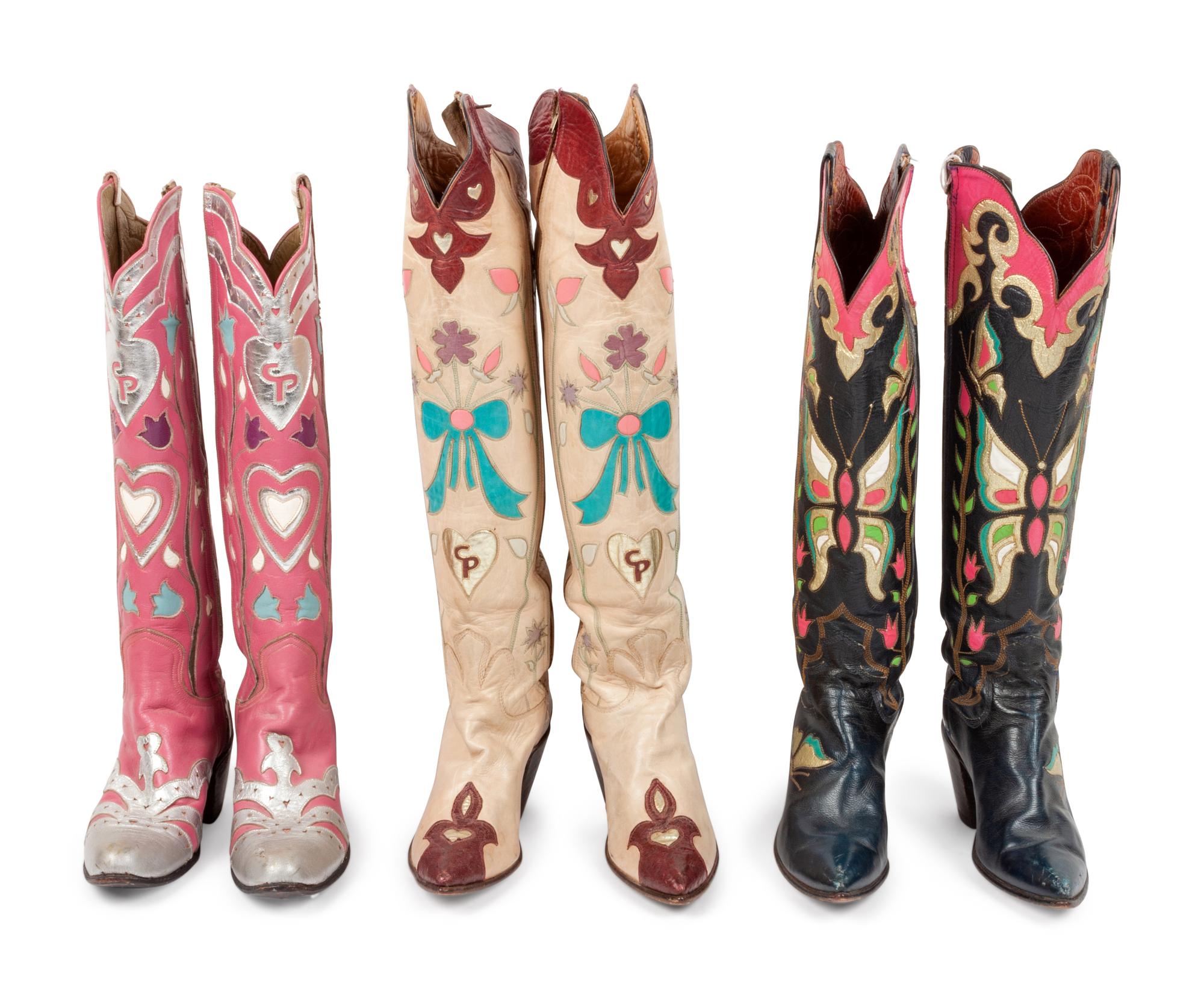 Three Pairs Women's Cowboy Boots