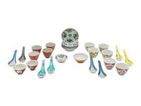 A Partial Set of Chinese Famille Rose 'Flower' Porcelain Dinner Services