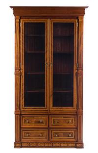 An Italian Various Woods Display Cabinet Height 92 x width 50 1/2 x depth 22 1/2 inches. — 19TH/20TH CENTURY