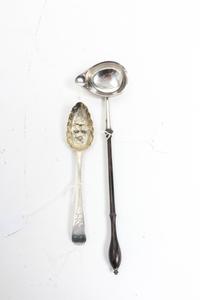 Two George III Silver Serving Articles, Hester Bateman, London, 1783 and 1788, comprising an Old English handled berry spoon and a todd