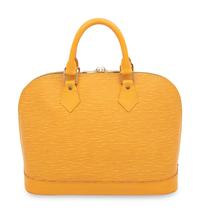 Louis Vuitton, Yellow Epi Leather Alma Handbag