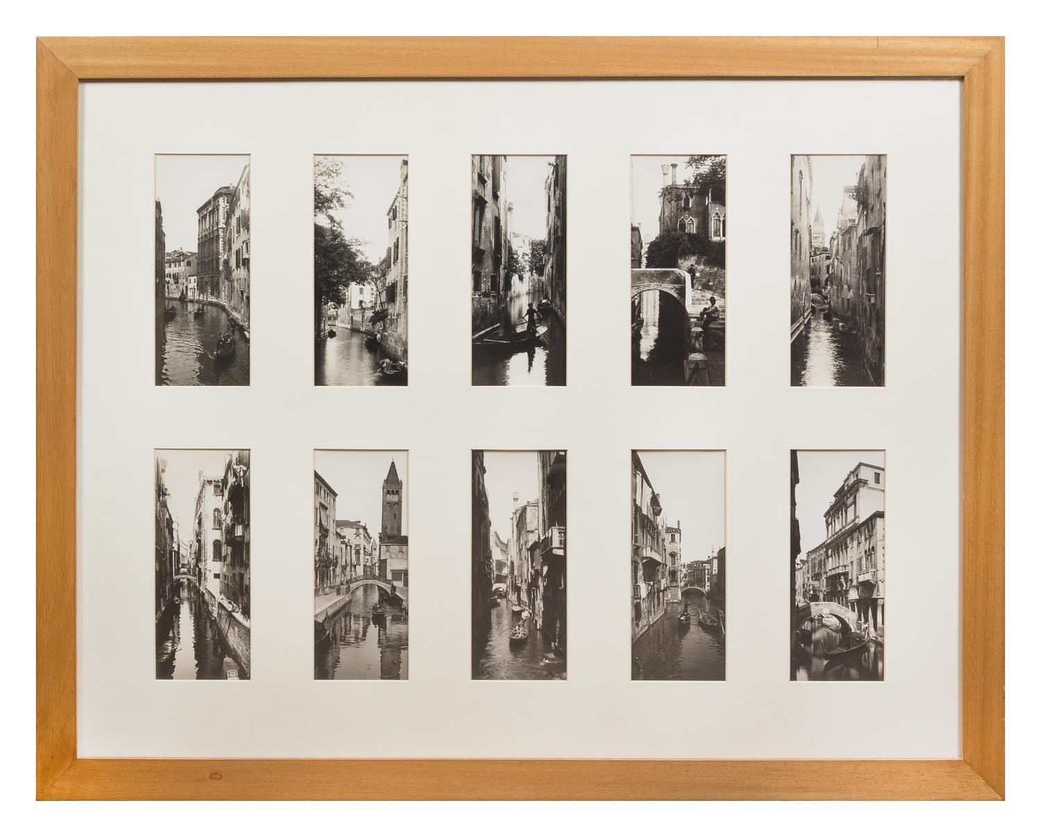A Collection of Black and White Photographs of Venice Height of frame 28 1/2 x width 35 1/2 inches. — 20TH CENTURY