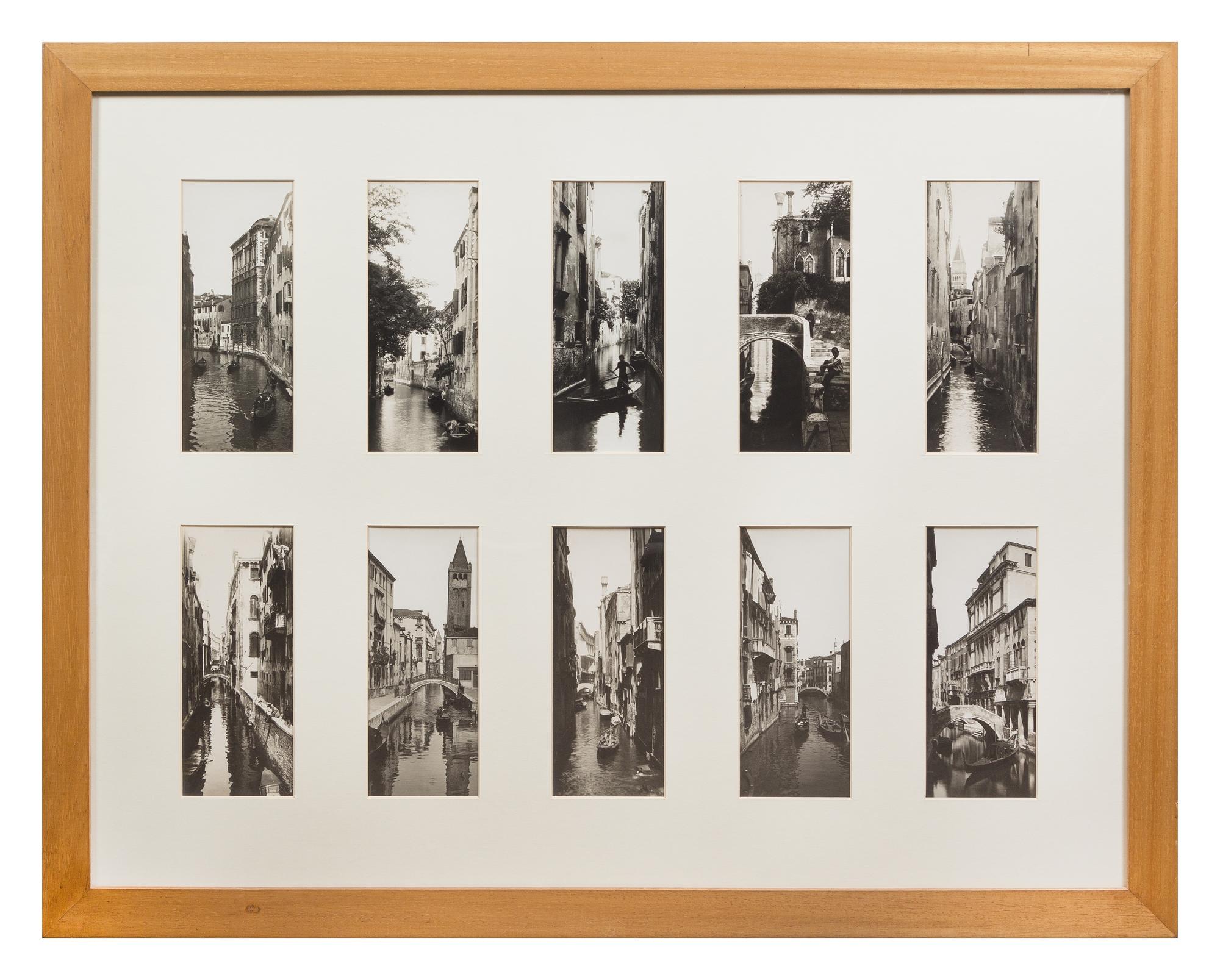 A Collection of Black and White Photographs of Venice Height of frame 28 1/2 x width 35 1/2 inches. — 20TH CENTURY