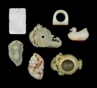 Seven Chinese Carved Jade Articles