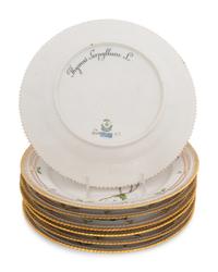 A Set of Seven Royal Copenhagen Flora Danica Luncheon Plates