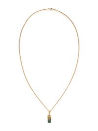 EMERALD CRYSTAL AND YELLOW GOLD PENDANT NECKLACE