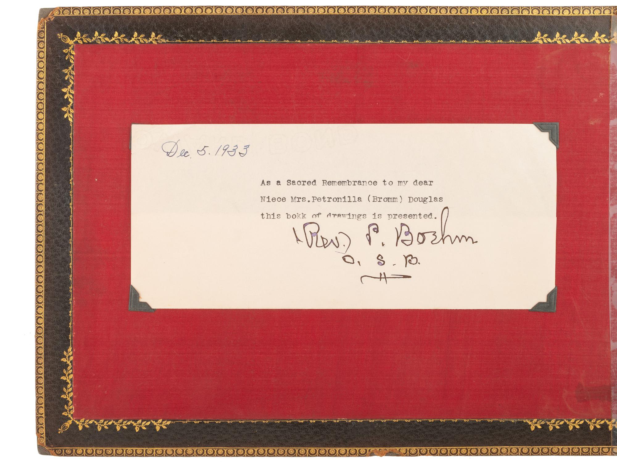 "Drawings Presented to Rev. Pius Boehm by His Little Indian Children." [Crow Creek Reservation, South Dakota.] 4 May 1899.
