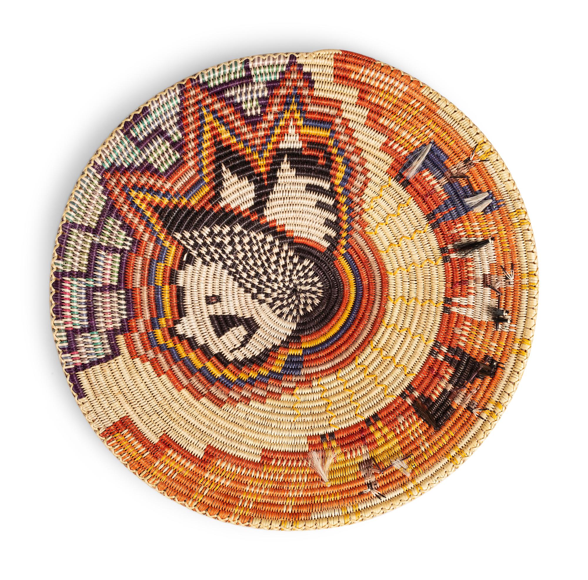 The Buffalo Hunters, Mixed Media Basketry Tray