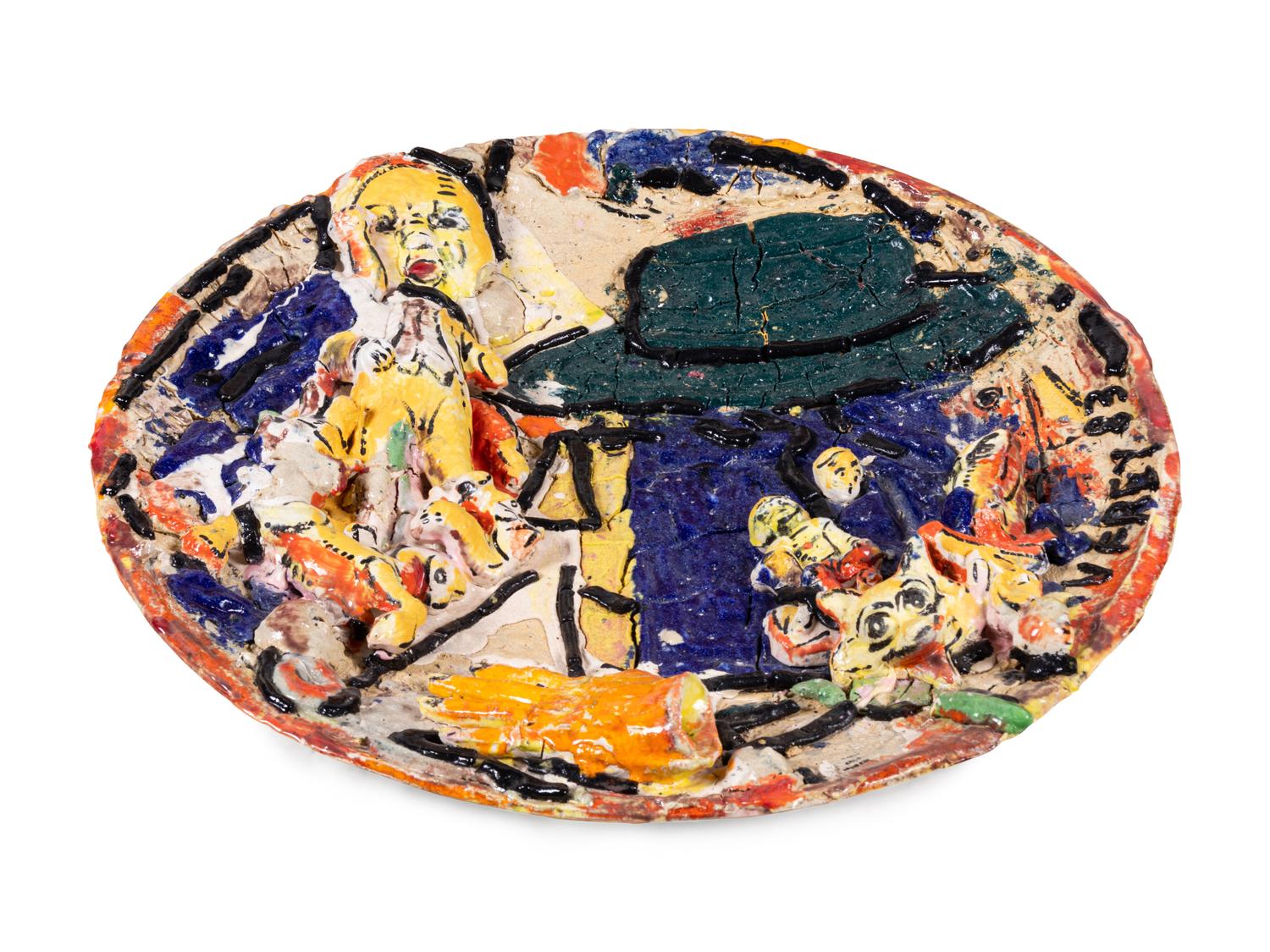 Untitled (Orange Hand, Blue Face)
