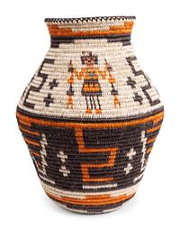 Large Polychrome Basket, with Yei