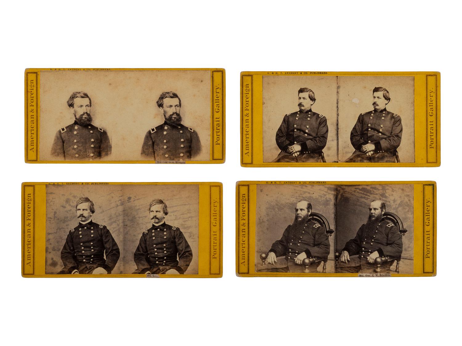 [CIVIL WAR]. A group of 20 stereoviews featuring "Prominent Personalities" including generals and politicians. New York: E. & H. T. Anthony.
