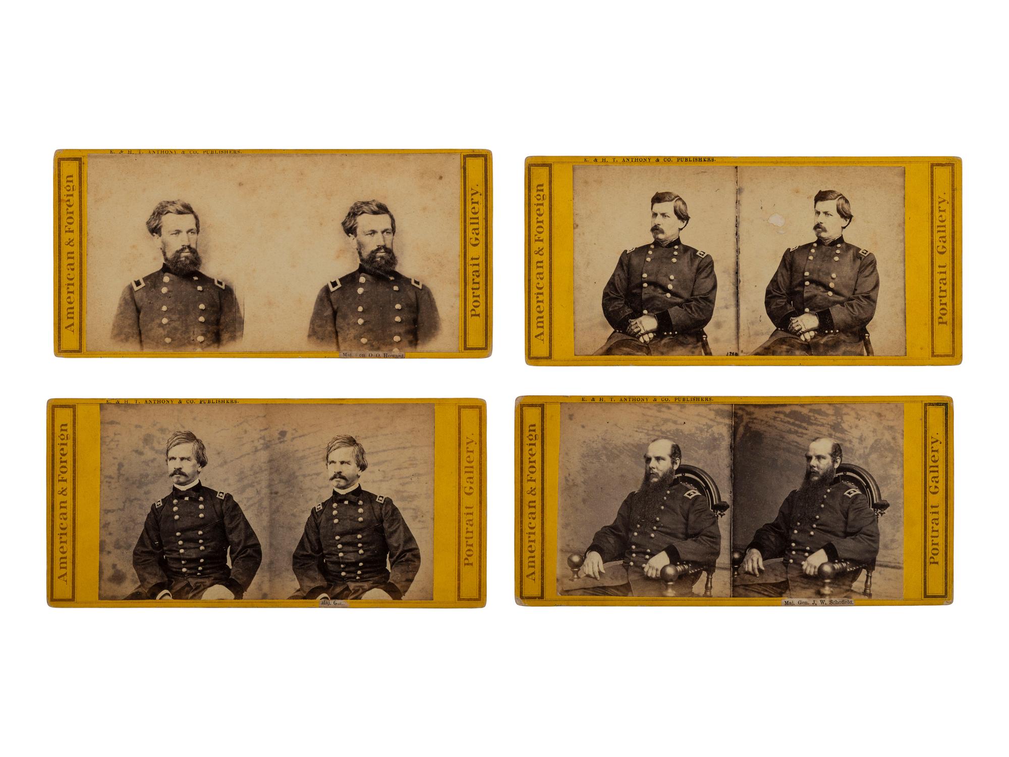 [CIVIL WAR]. A group of 20 stereoviews featuring "Prominent Personalities" including generals and politicians. New York: E. & H. T. Anthony.