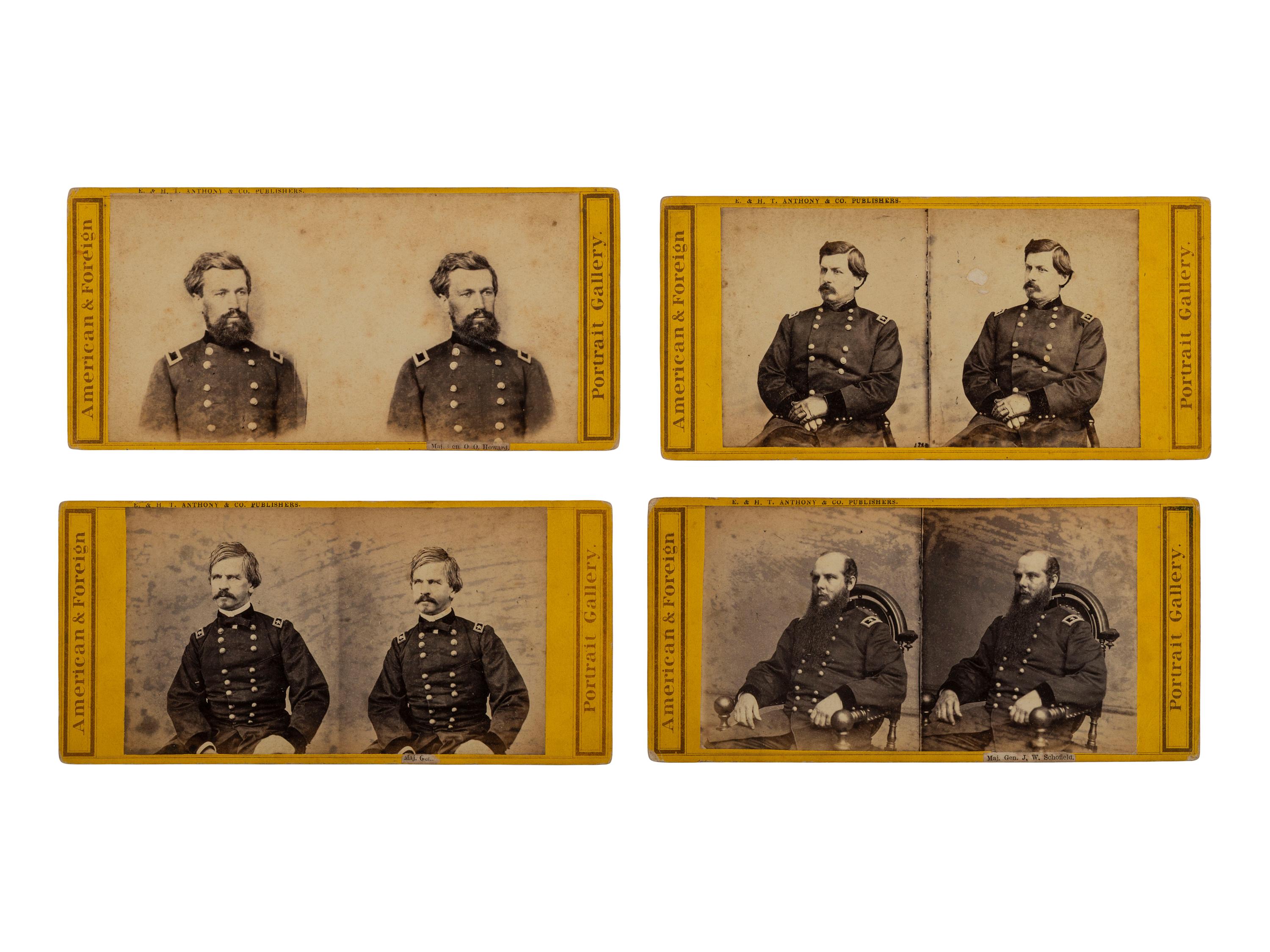 [CIVIL WAR]. A group of 20 stereoviews featuring "Prominent Personalities" including generals and politicians. New York: E. & H. T. Anthony.