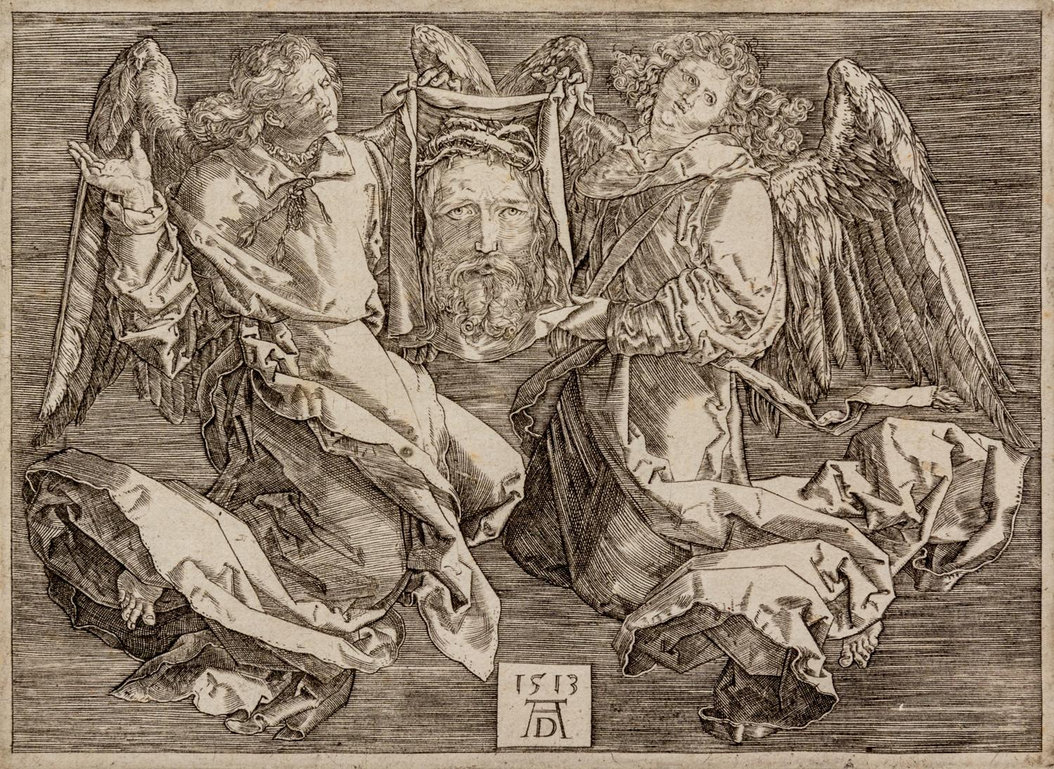 After Albrecht Dürer, (German, 1471–1528), The Lamentation, The Sudarium Displayed by Two Angels, and Head of Christ with Crown of Thorns
