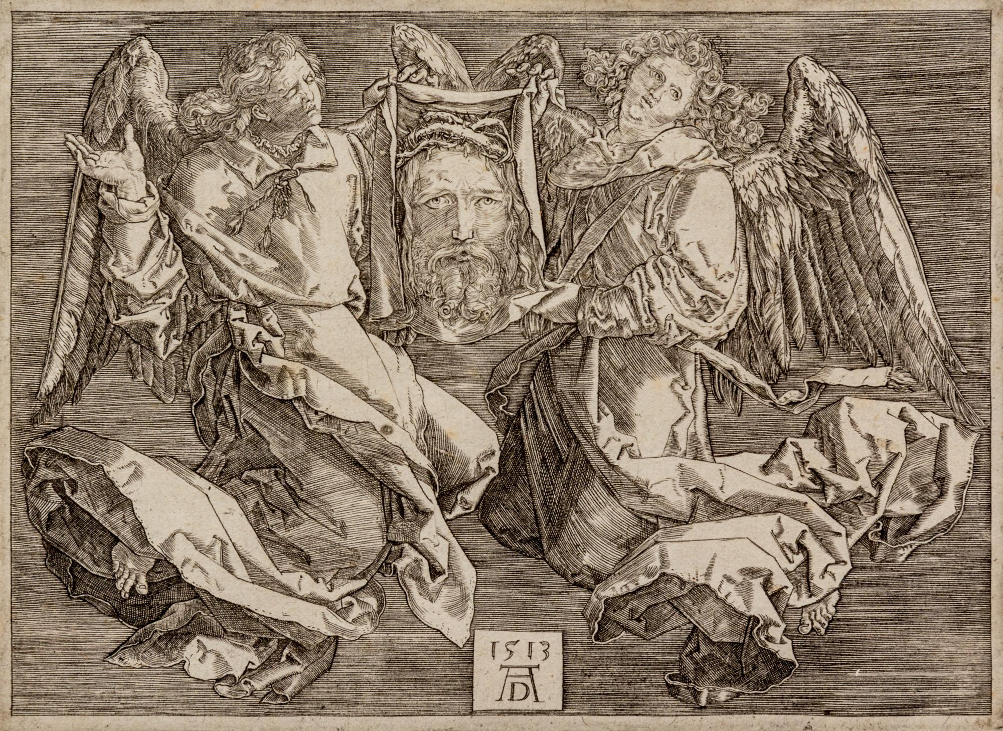 After Albrecht Dürer, (German, 1471–1528), The Lamentation, The Sudarium Displayed by Two Angels, and Head of Christ with Crown of Thorns