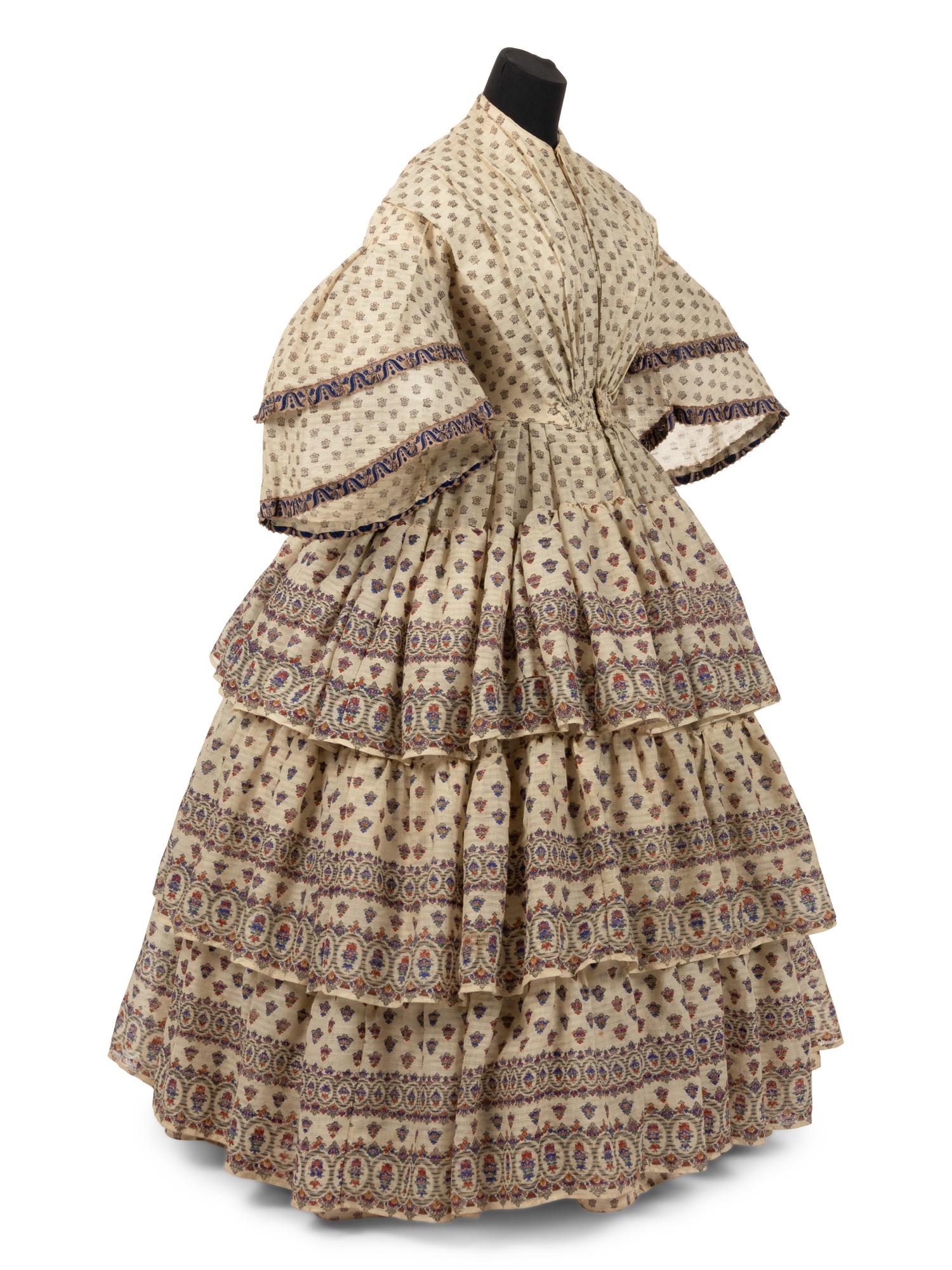 Printed Day Dress, 1860s