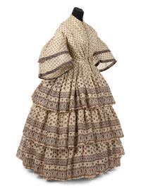 Printed Day Dress, 1860s