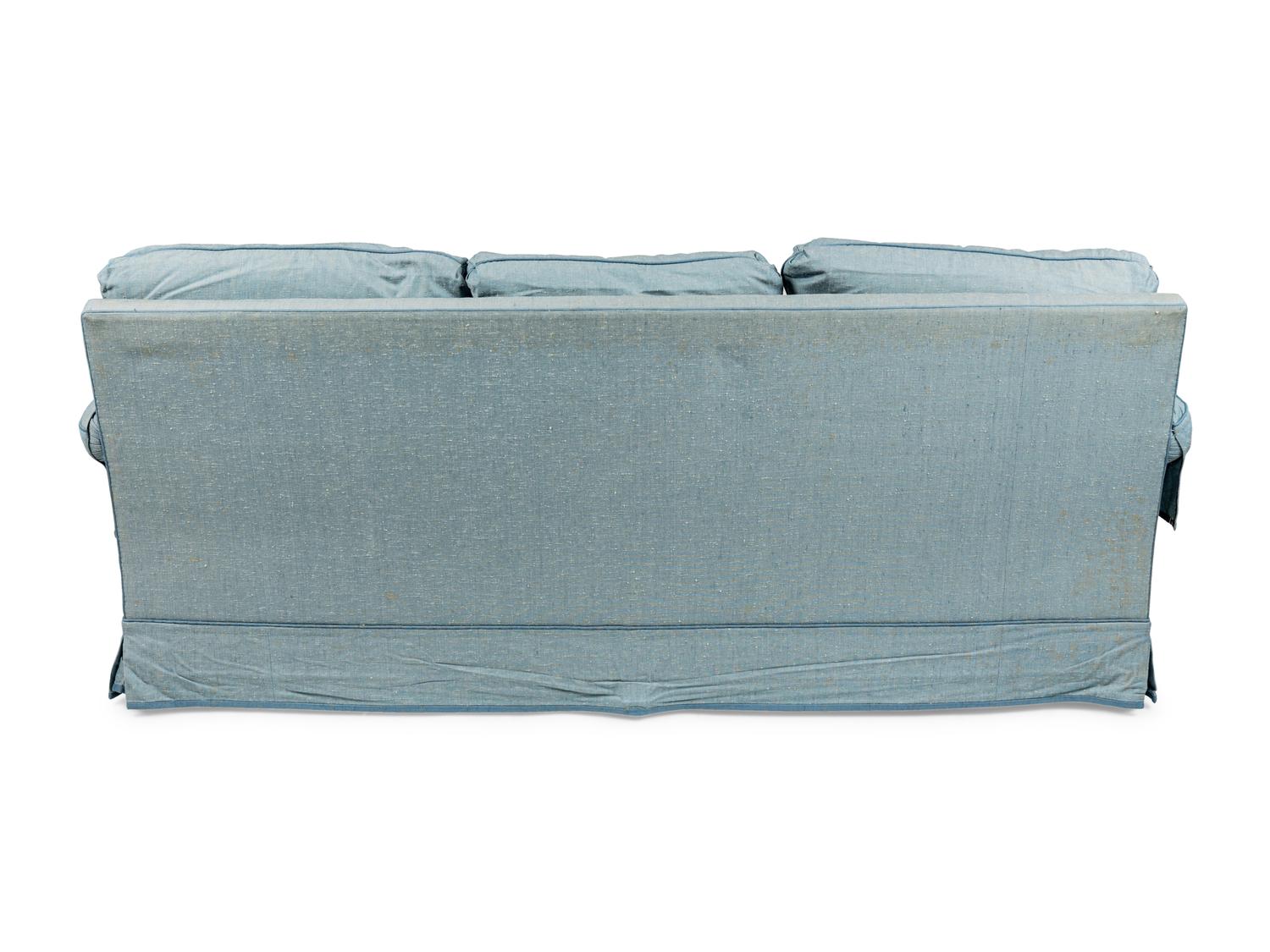 A Custom Upholstered Three-Seat Sofa