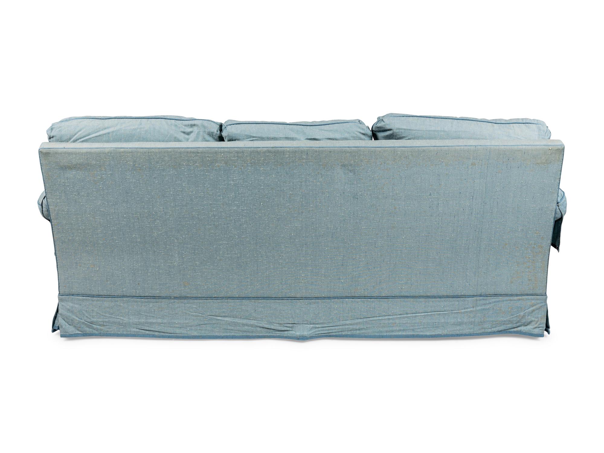 A Custom Upholstered Three-Seat Sofa