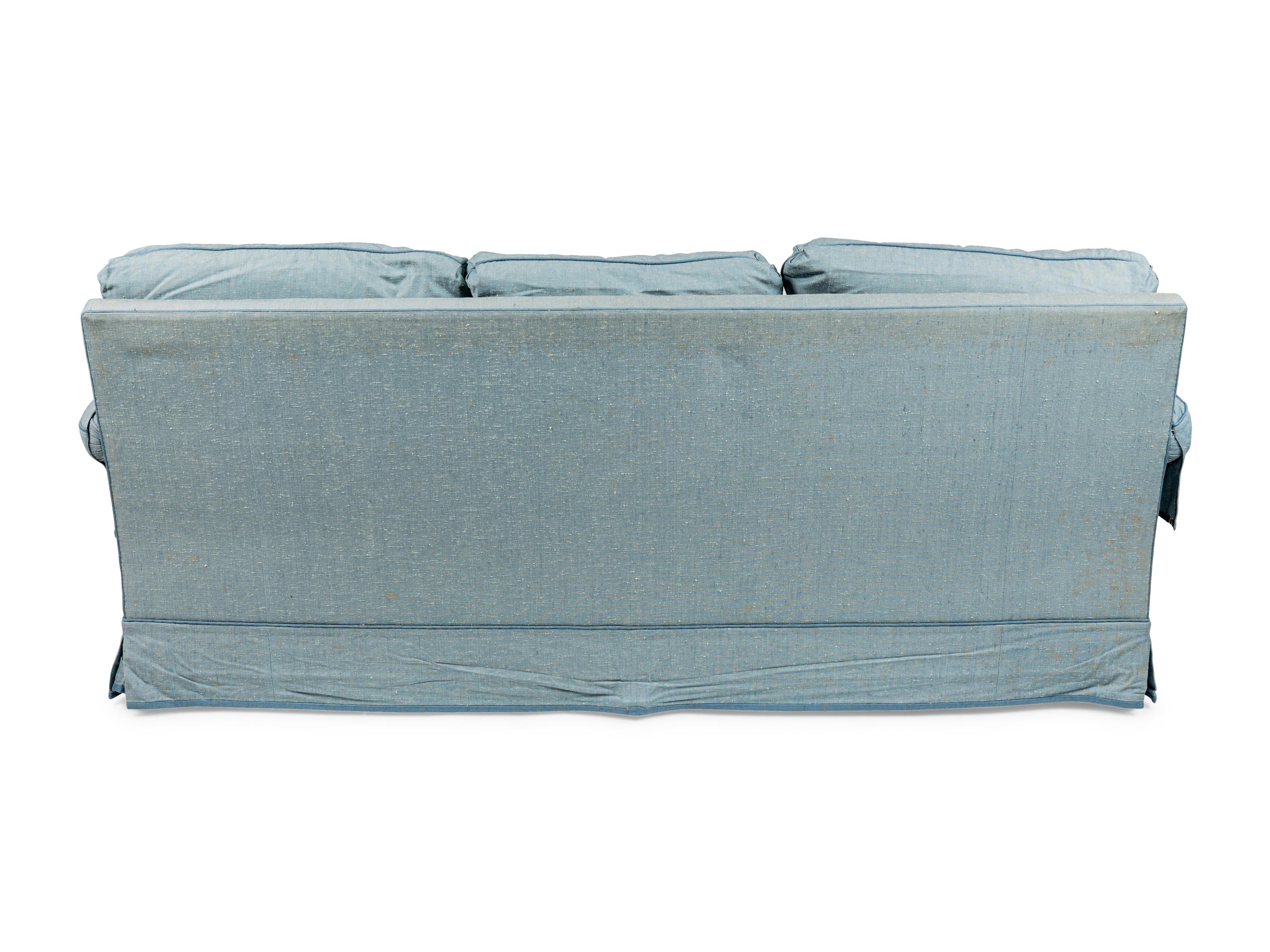 A Custom Upholstered Three-Seat Sofa