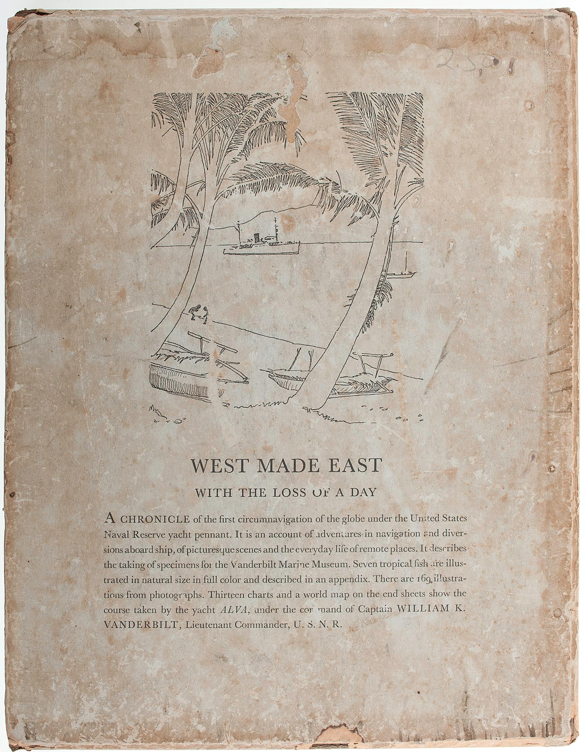 VANDERBILT, William K. (1849-1920). West Made East with the Loss of a Day. New York: Privately printed, 1933.