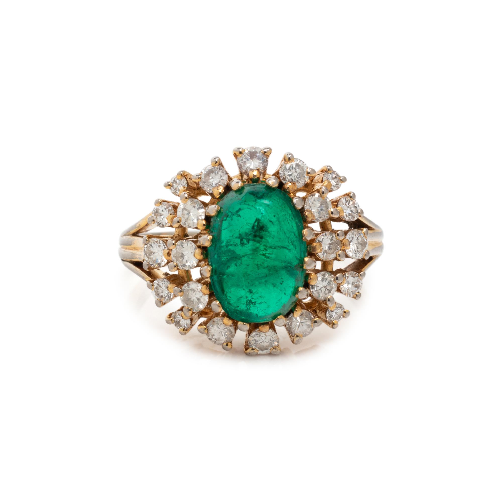EMERALD AND DIAMOND RING