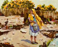 John Franklin 24 x 30 inches — (American, 1925 - 2010)