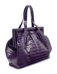 Nancy Gonzalez Purple Crocodile Handbag