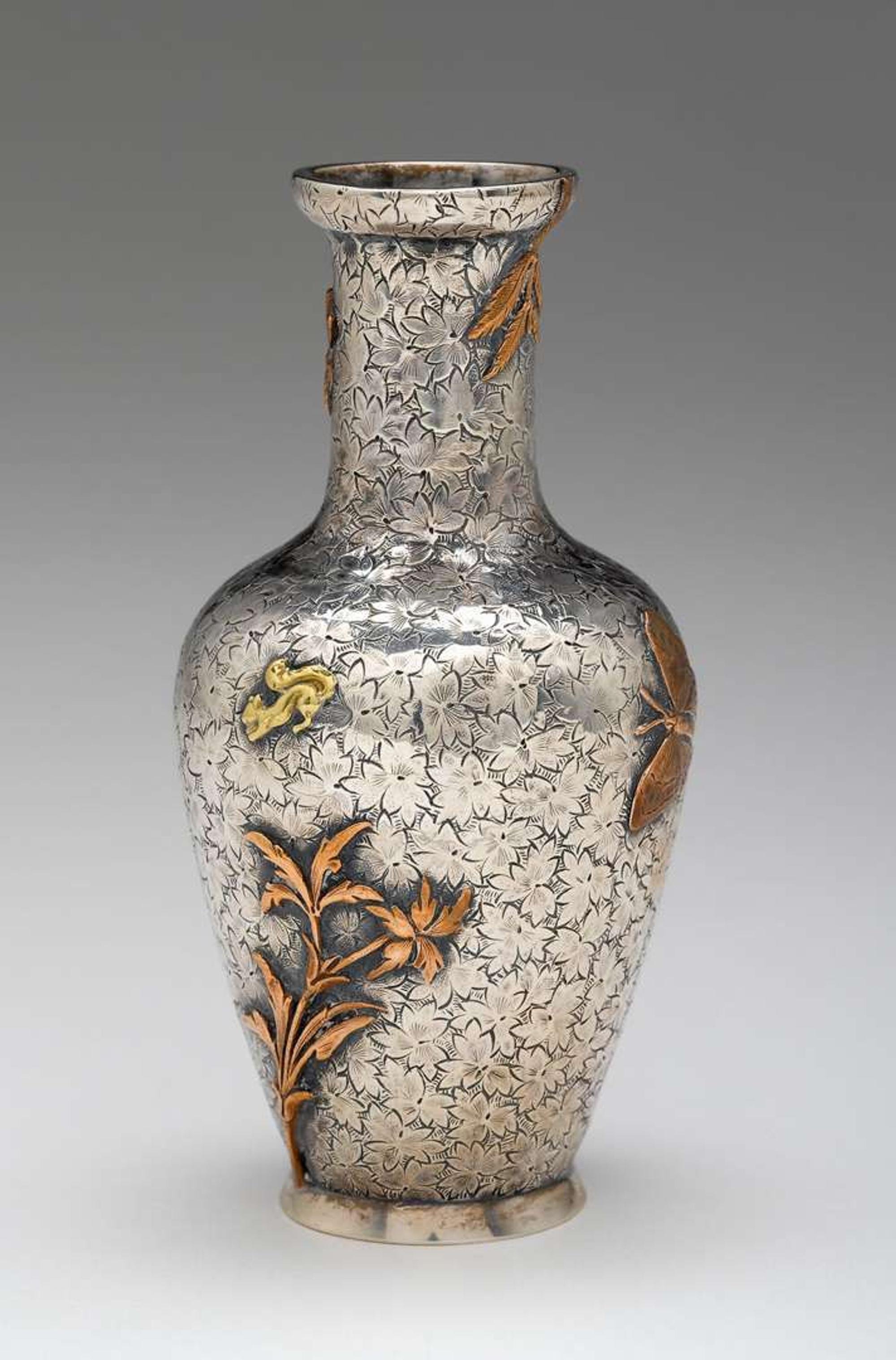 Sterling silver and mixed-metal bud vase dominick & haff, new york, ny, dated "1879"