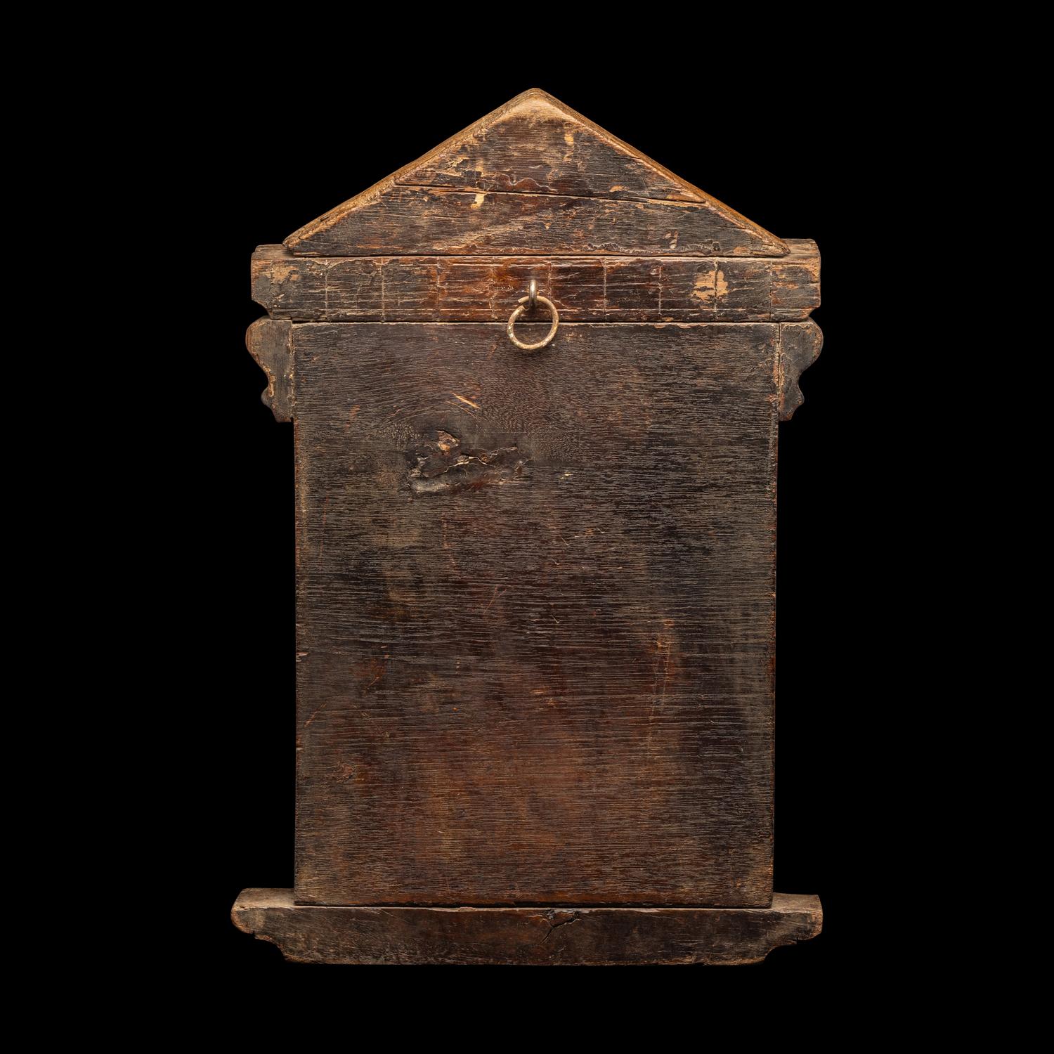 A Tibetan/Nepalese Carved Wood Shrine Panel