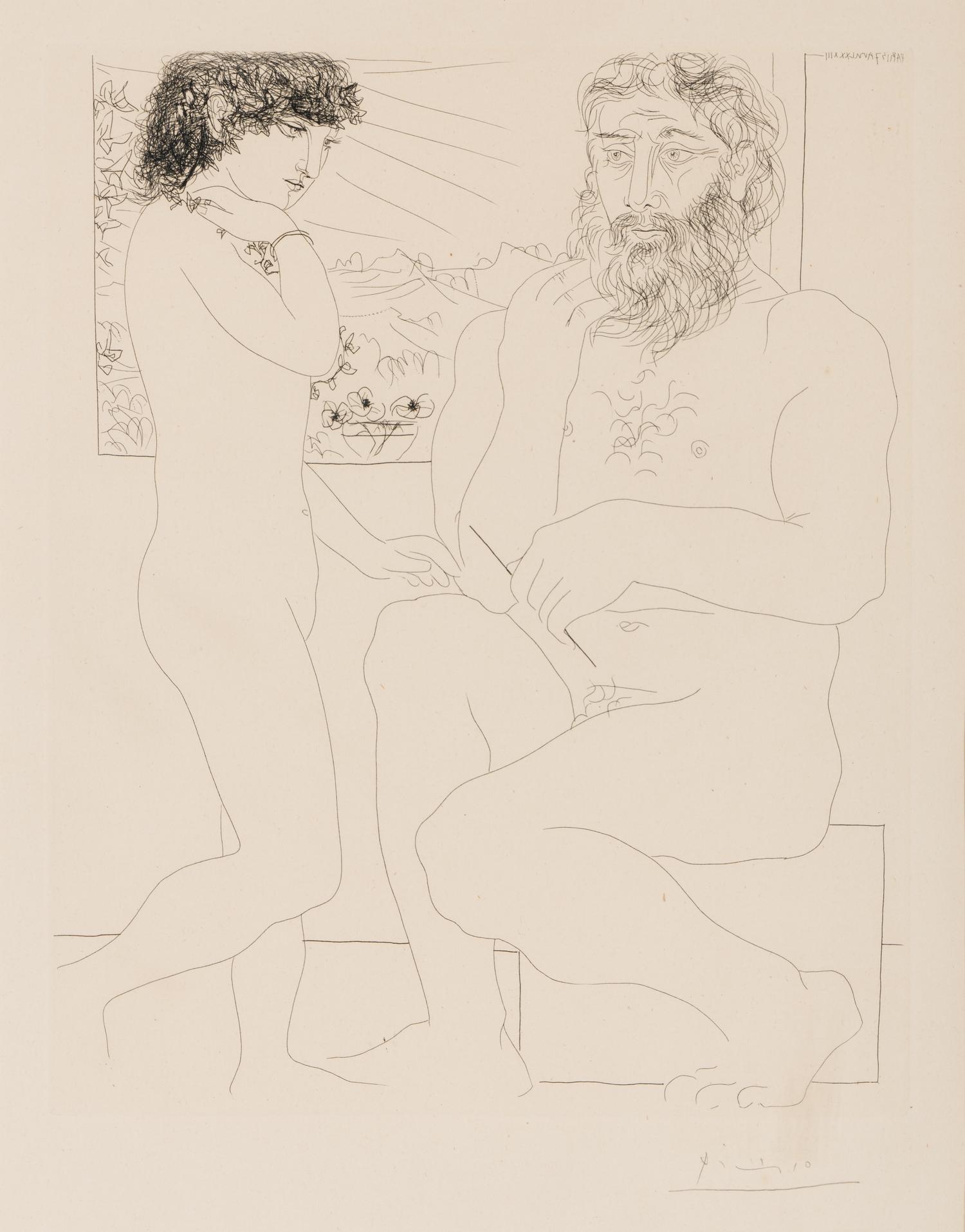 Sculpteur et Modèle debout (from La Suite Vollard )