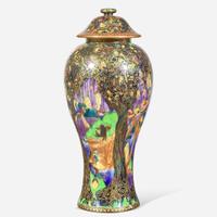 A Wedgwood Fairyland Lustre Vase and Cover UK, circa 1920
