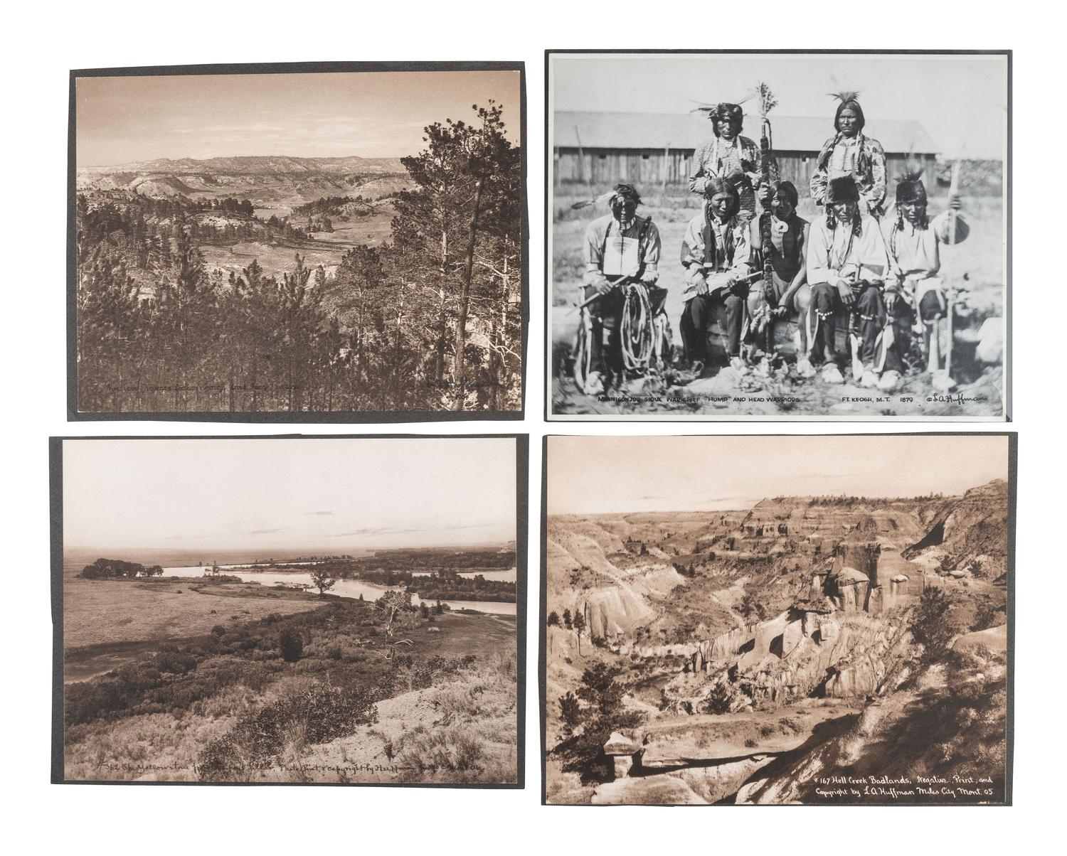 [WESTERN AMERICANA]. HUFFMAN, L.A., photog. 8 collotypes with western and Native American subjects.