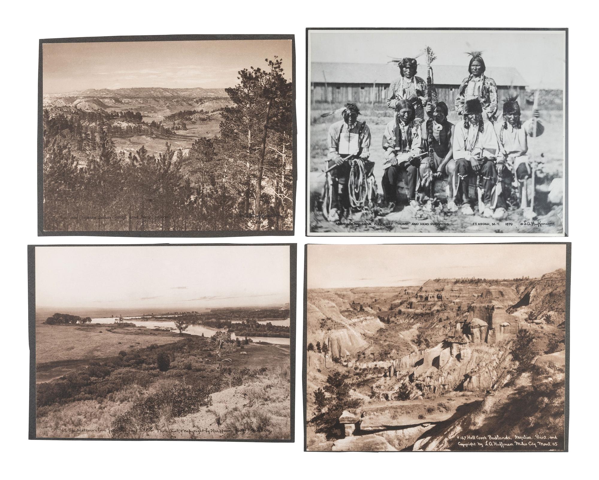 [WESTERN AMERICANA]. HUFFMAN, L.A., photog. 8 collotypes with western and Native American subjects.