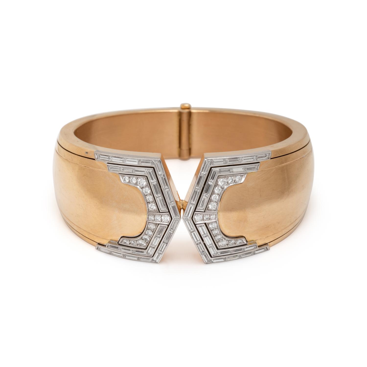 PAUL BINDER, BICOLOR GOLD AND DIAMOND BRACELET