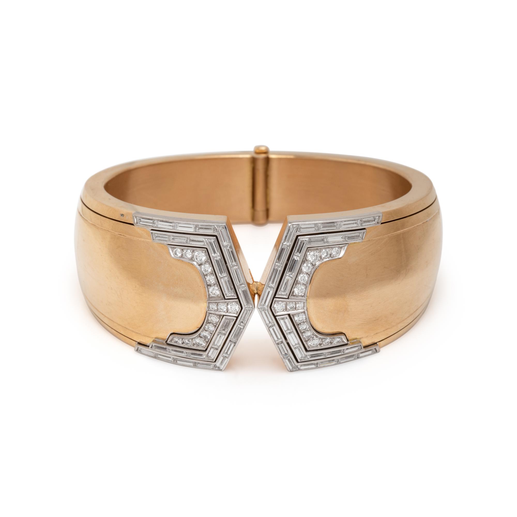 PAUL BINDER, BICOLOR GOLD AND DIAMOND BRACELET