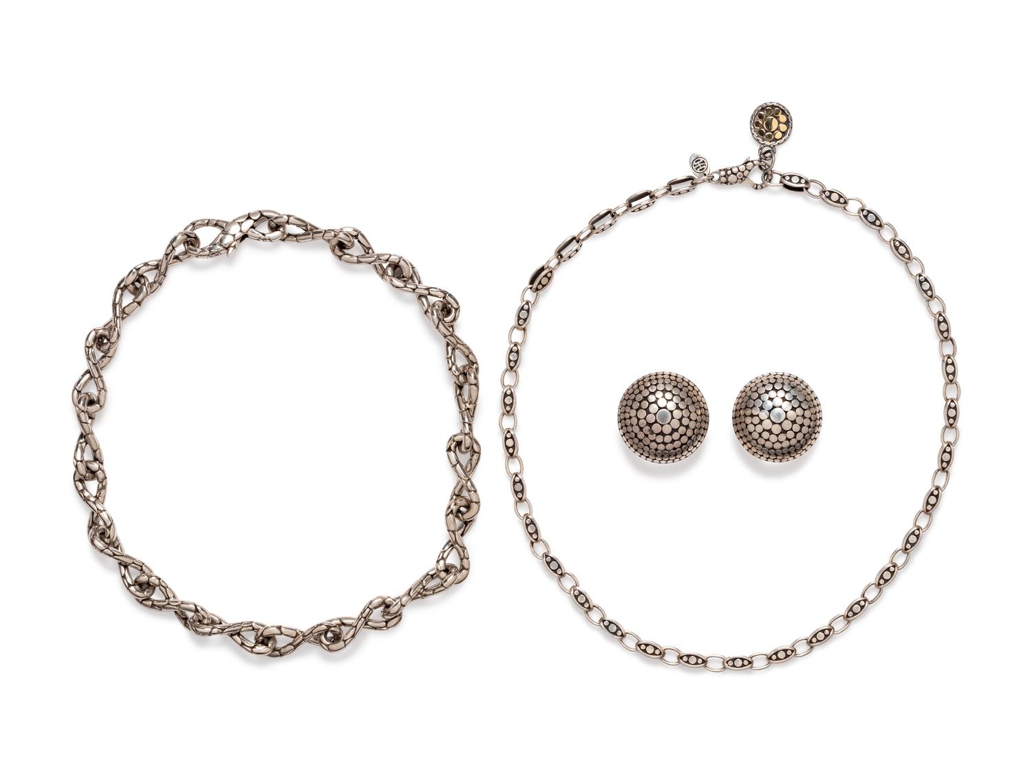 A Collection of Sterling Silver Jewelry, John Hardy,