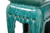 A Pair of Turquoise Glazed Garden Seats