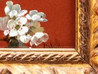 A Continental Porcelain Plaque with a Bird
