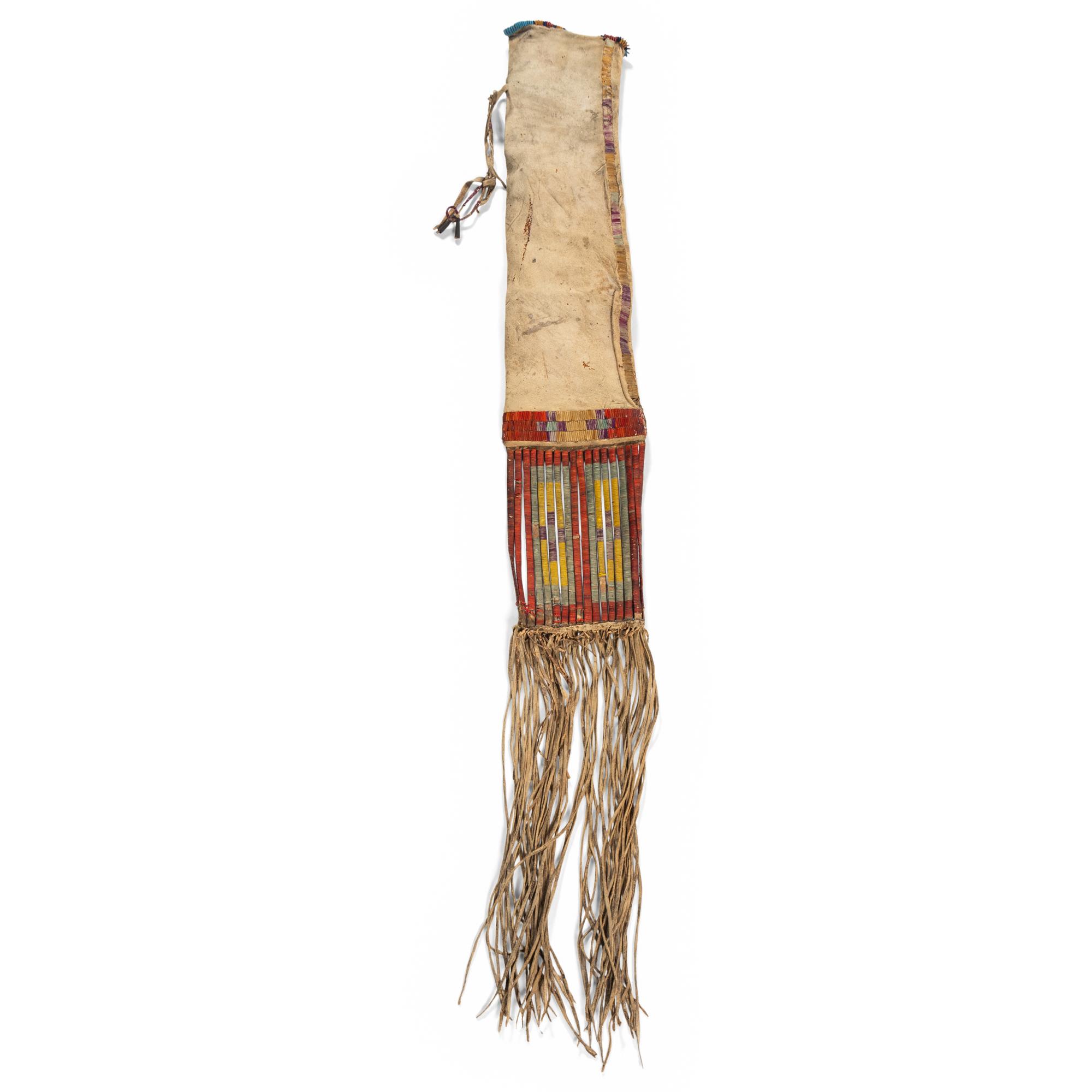 Early Sioux Quilled Tobacco Bag