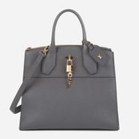 A Louis Vuitton Gray Calf Leather City Steamer MM Louis Vuitton